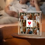 I Love You in Each Moment - Personalised 8 Photos Collage Square Acrylic Plaque Valentine's Day Anniversary Gift