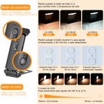 Lámpara de lectura con clip personalizada LED recargable con personaje animado nombre y texto regalo de cumpleaños para amantes de la lectura