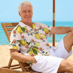 Personalized Hawaiian Style Lemon Theme Face Photo Soft Shirt Beach Party Vacation Birthday Gift for Friends Family Travel Lovers