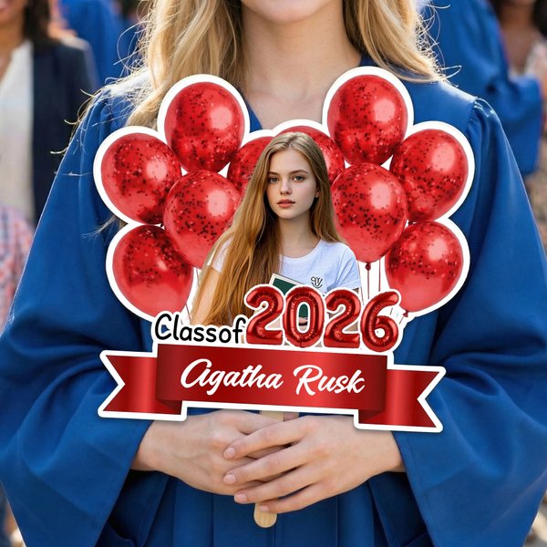 Personalizzato palloncini nastro foto ventilatore laurea con nome Cerimonia di laurea regalo di partito per i laureati