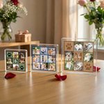 Personalised Pet Paw 6-8 Photos Acrylic Plaque with Name and Initial Home Decor Anniversary Pet Birthday Gift for Cat Dog Owners