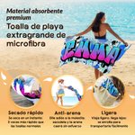Toalla de playa personalizada de secado rápido diseño de grafiti con nombre para fiestas en la playa o viaje regalo de cumpleaños para niños y familia