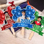 Personliga ballonger med band Graduation Fotofläkt med namn Graduation Ceremony Party Gift for Graduates