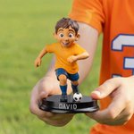 Henkilökohtainen Cartoon Soccer Lapset Photo Figurine Ornamentti nimi Desk Decor Team Syntymäpäivälahja pojille Soccer Lovers
