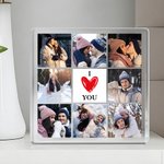 I Love You in Each Moment - Personalised 8 Photos Collage Square Acrylic Plaque Valentine's Day Anniversary Gift