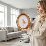 Personalized Watercolor Pet Portrait Oval Frame with Name Home Decor Pet Memorial Gift for Pet Lovers