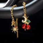 Personalisierte Birthstone Initial Build Your Own Lenkrad Charm Kette Autozubehör Geburtstag Geschenk für Familie Freund Autobesitzer