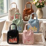 Personalized Birth Flower Butterfly Large Capacity PU Leather Makeup Bag with Name Travel Essentials Daily Use Birthday Gift for Women