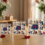 Personalised We Love You Nine-Grid Photos Square Acrylic Plaque Desk Decor Birthday Anniversary Christmas Gift for Family Friends