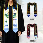 Personalised El Salvadoran Flag Graduation Stole with Name School Name and Year Graduation Gift for Class of 2026 Graduates