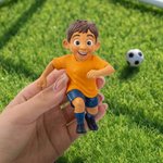 Henkilökohtainen Cartoon Soccer Lapset Photo Figurine Ornamentti nimi Desk Decor Team Syntymäpäivälahja pojille Soccer Lovers