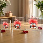 Plaque d'ornement en acrylique avec nom et date Cadeau d'anniversaire de mariage Cadeau de Saint-Valentin pour partenaire Couple