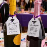 Personalised Graduation Cap Thank You Tags with Text and Ribbon Set of 20 Gift Decor Graduation Party Favor for Graduates