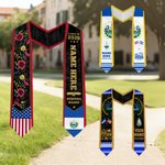 Personalised El Salvadoran Flag Graduation Stole with Name School Name and Year Graduation Gift for Class of 2026 Graduates