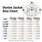 Personalised Cute Flowers Kid Long Denim Jacket with Name Daily Life Outfit Birthday Baby Shower Gift for Girls