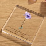 Personalized Butterfly Birth Flower Acrylic Plaque with Name Mother's Day Birthday Anniversary Gift for Her