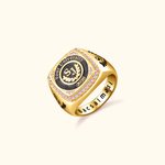 Personalised University Class Signet Ring with Initials School Name Engraving Text Class of 2026 Graduation Gift for Graduate