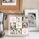 Personalised Pet Paw 6-8 Photos Acrylic Plaque with Name and Initial Home Decor Anniversary Pet Birthday Gift for Cat Dog Owners