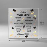 Personalized You Are Bible Chapter Graduation Cap Acrylic Plaque with Name and Year Home Decor Graduation Gift for Class of 2026 Graduates Christians