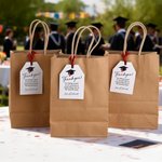 Personalised Graduation Cap Thank You Tags with Text and Ribbon Set of 20 Gift Decor Graduation Party Favor for Graduates