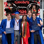 Personalized Balloons Graduation Photo Glittery Banner with Name and School Name Graduation Ceremony Party Gift for Class of 2026 Graduates