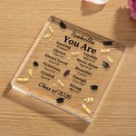 Personalized You Are Bible Chapter Graduation Cap Acrylic Plaque with Name and Year Home Decor Graduation Gift for Class of 2026 Graduates Christians
