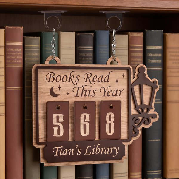 Personalized Books Read This Year Wooden Books Read Tracker with Text Bookshelf Decor Birthday Anniversary Gift for Reader Book Lover