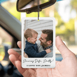 Henkilökohtainen valokuva kevyt auton ilmanraikastin koriste tekstillä auton huoneen käyttö vuosipäivä lahja pariskunnille vanhemmille