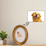 Personalized Watercolor Pet Portrait Oval Frame with Name Home Decor Pet Memorial Gift for Pet Lovers