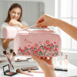 Henkilökohtainen Perhonen Syntymä Kukka PU Nahka Meikki laukku nimi Äitienpäivä Syntymäpäivä Vuosipäivä lahja hänelle