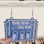 Personalized Books Read This Year Wooden Books Read Tracker with Text Bookshelf Decor Birthday Anniversary Gift for Reader Book Lover