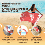 Serviette de plage surdimensionnée avec nom et texte, personnalisée avec silhouette de nageur multicolore, utilisation plage et voyage, cadeau d'anniversaire pour les amateurs de natation