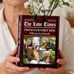 Personalised Creative Photo Design Acrylic Book Vase with Name Bookshelf Decor Birthday Gift for Families Friends Grandparents