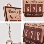 Personalized Books Read This Year Wooden Books Read Tracker with Text Bookshelf Decor Birthday Anniversary Gift for Reader Book Lover