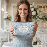 Henkilökohtainen Floral Portable Makeup Bag nimi päivämäärä päivittäinen käyttö Travel varastointi vuosipäivä syntymäpäivä häät lahja naiselle morsiusneito