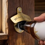 Personalized Vintage Wall-Mounted Bottle Opener with Engraved Text Home Bar Decor Birthday Father's Day Gift for Men Family