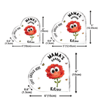 Personalised Cute 1-16 Birth Flowers Heart-Shaped Acrylic Plaque with Title and Name Anniversary Mother's Day Gift for Moms Kids