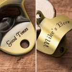 Personalized Vintage Wall-Mounted Bottle Opener with Engraved Text Home Bar Decor Birthday Father's Day Gift for Men Family