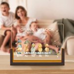 Personalised Cute Duck Family LED Night Light with Names and Wooden Base Home Decor Mother's Day Birthday Gift for Mom Grandparent Family