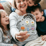 Personalised Cute 1-16 Birth Flowers Heart-Shaped Acrylic Plaque with Title and Name Anniversary Mother's Day Gift for Moms Kids