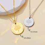 Personalized Tree of Life Necklace with 1-5 Names Dainty Jewellery Birthday Mother's Day Gift for Mom Woman
