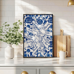 Personalised Toile De Jouy Holding Hands Poster Painting Framed Painting with Name Wall Decor Mother's Day Birthday Gift for Mom Woman