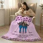 Personalised Leopard Print Cartoon Character Soft Throw Blanket with Name Home Decor Mother's Day Gift for Mom Grandma