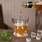 Personalized Engraved Twisted 11 oz Old Fashioned Whiskey Glass Decanter Set with Name and Initial Father's Day Gift for Men Whiskey Enthusiasts