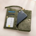 Personalized Birth Flower PU Leather Vintage Wallet with Name Birthday Mother's Day Gift for Mother Woman