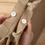 Personalised Floral  Artistic Effect Design Large Jute Bag with Name Daily Use Birthday Gift for Kids Family