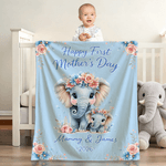 Plaid personnalisé avec nom et année Cadeau de fête des mères pour maman