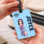 Etiquette de bagage de voyage personnalisée avec nom et texte Accessoire de voyage Cadeau d'anniversaire pour la famille et les amis