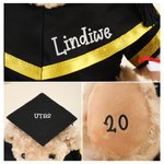 Personlig söt examen nallebjörn plyschleksak med namnår och skolnamn examensgåva för klass 2026-akademiker