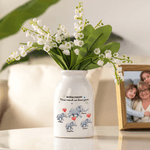 Personalised Never Forget How Much We Love You Elephant Ceramic Flower Vase with Name Room Decor Mother's Day Gift for Mom Grandma